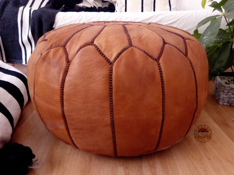 Brown store ottoman pouf