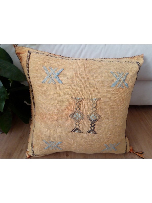 Cactus Sabra silk Moroccan sabra CACTUS Silk pillow - Orange cushion unstuffed