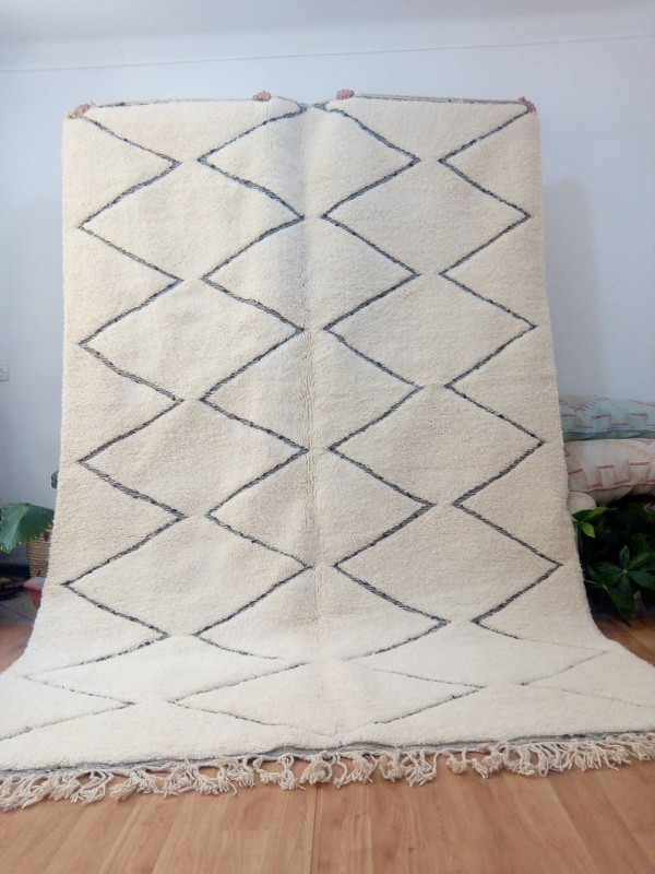 Moroccan carpet - Beni Ourain Style - Tribal Rug - Full Wool 