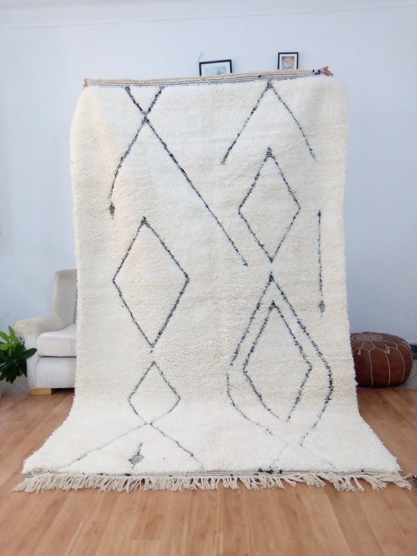 Beni Ourain Tribal Style - Shag Pile - Full Wool Rug