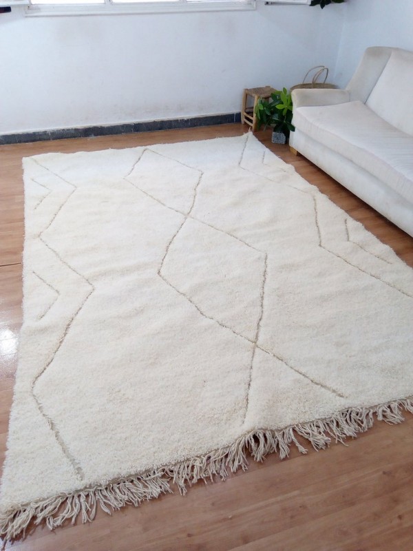 Beni Ourain Style From Morocco - Shag Pile - Full Wool