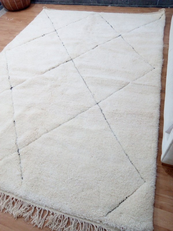  Beni ourain Style - Faded diamond pattern - Full Wool Rug