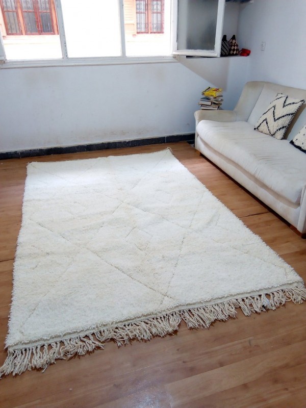 Berber Rug - Style Beni Ourain - Art Design Pattern - Full Wool 