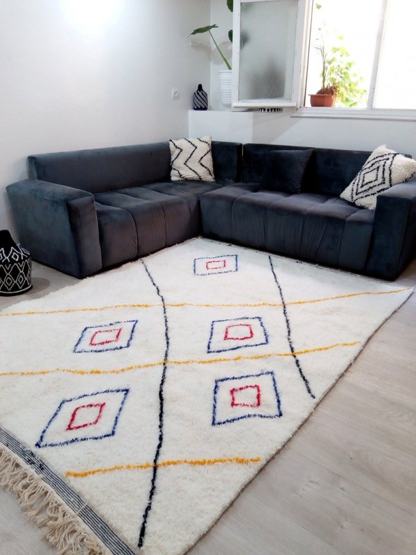 Berber rug - colored rug - handmade Moroccan Berber Carpet 
