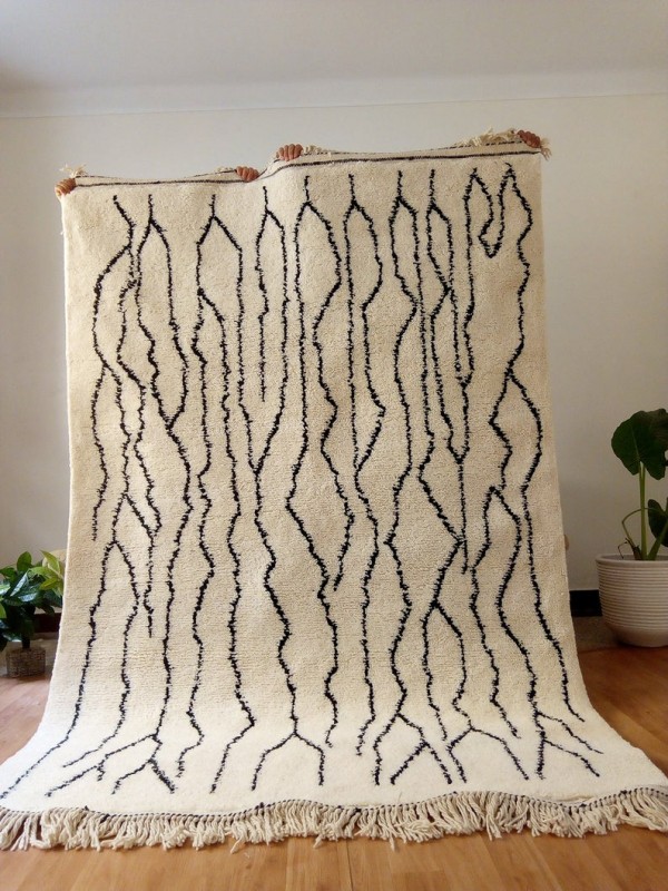 Berber Rug Fom Morocco - Style beni ourain - Art Design - Full Wool