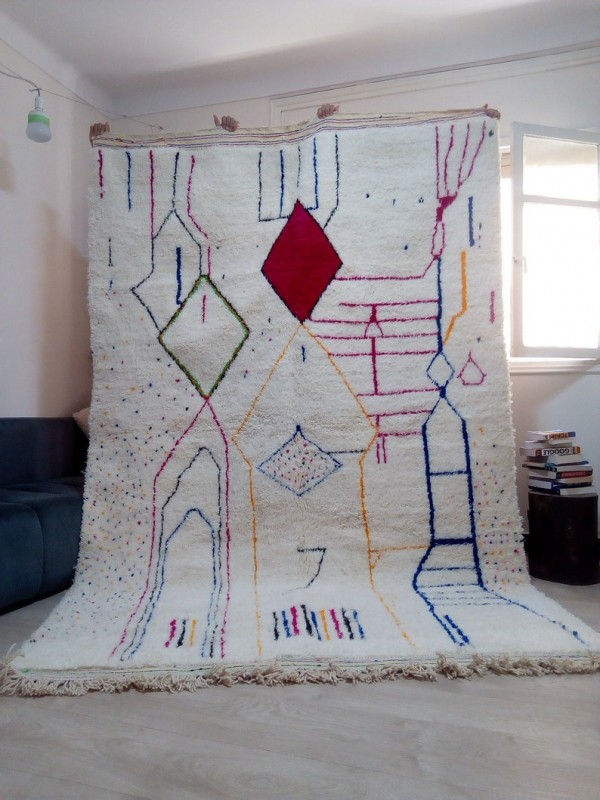 Berber rug - colored rug - handmade Moroccan Berber Carpet