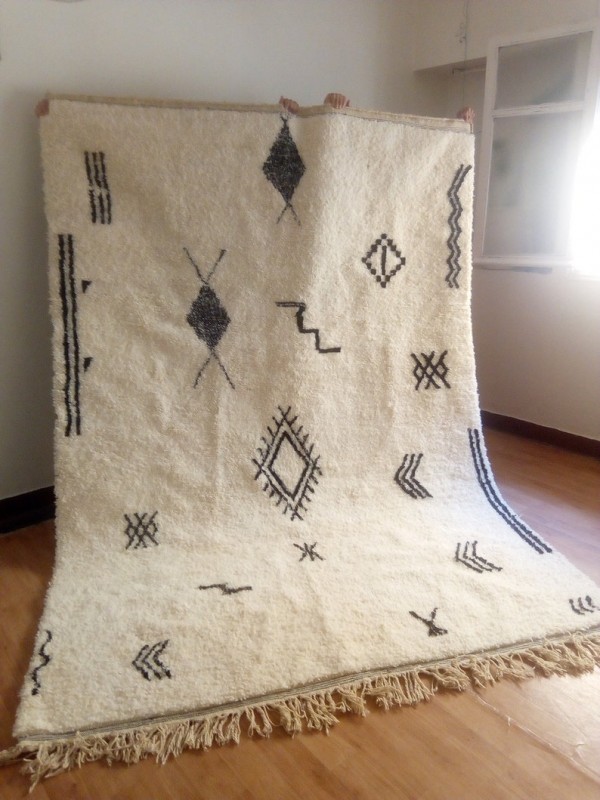 Moroccan Beni Ourain Style - Berber Design Rug - Wool