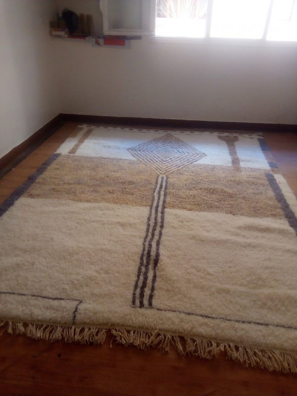 Moroccan Hand Woven Rug - Brown Levels Design Carpet - Wool
