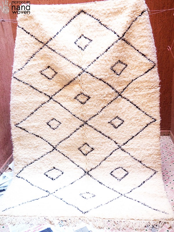 Vintage Medium Size Beni Ourain (Ouarain) Rug  moroccanhandwoven