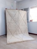 Beni Ourain Style - Hand Woven Wool Rug - Uni Faded Carpet - Tribal Rug  - 255X158cm