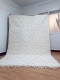 Beni Ourain Style - Hand Woven Wool Rug - Black Dots Carpet - Tribal Rug  - 300X198cm