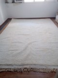 Moroccan Living Room Rug - Hand Woven Carpet - Uni -  Wool - 360 X 270cm