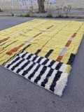 Big Moroccan rug - hand woven Full Wool Berber Rug - 456 X 356cm