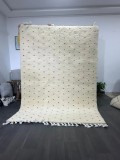 Moroccan hand woven dots rug - Handmade carpet - 242 X 173cm