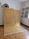  Moroccan Hand Woven Rug - Deep Brown Level Design Carpet  - Wool - 303 X 202cm