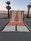  Moroccan Hand Woven Rug - Beni Ourain Style - Orange Design Carpet  - Wool - 496 X 246cm