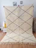 Moroccan Beni Ourain Tribal Rug - Shag Pile - Full Wool - 300 X 200cm