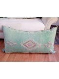 LUMBAR Sabra silk large Moroccan sabra CACTUS Silk pillow - Primary Green pillow unstuffed 