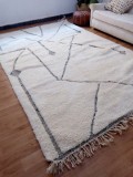 Moroccan Rug - Beni Ourain Tribal Style - Berber Rug - Full Wool - 310 X 200cm