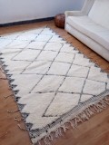 Moroccan Rug - Moroccan Berber carpet - Full Wool - Beni Ourain Style - 263 X 156cm