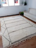 Hand Woven Beni Ourain Tribal Style - Shag Pile - Full Wool Rug - 327 X 225cm