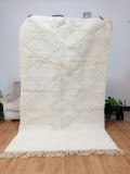 Beni Ourain Style - Uni Color - Tribal Rug - Shag Pile - Faded Desgin - Wool - 252 X 146cm