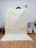 Beni Ourain Style - Hand Woven Wool Rug - Uni Faded Carpet - Tribal Rug  - 264X148cm