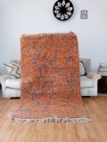  Moroccan Hand Woven Rug - Beni Ourain Style - Dot Pattern Carpet  - Wool - 190 X 117cm