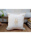 Cactus Sabra silk  Moroccan sabra CACTUS Silk pillow - White Cactus silk cushion unstuffed 50x49 CM