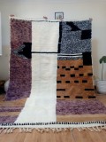 Moroccan Beni Ourain Style -  Shag Pile - brown & black  -  312 X 208cm