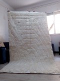 Modern Berber Design  - Moroccan carpet  - hand woven ivory rug - 255 X 154cm