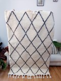 Moroccan Beni Ourain Tribal Rug - Shag Pile - Full Wool - 180 X 120cm