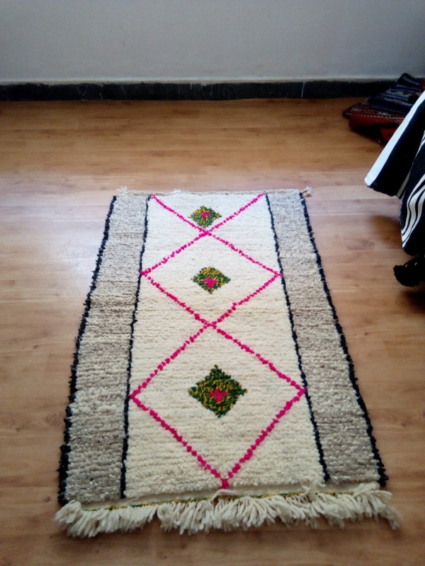 Vintage Small Beni Ourain Rug 125 X 78