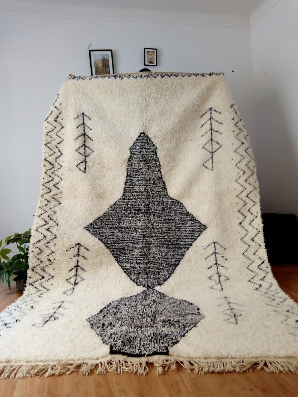 Beni Ourain Rug Style - Shag Pile - Attractive Design - Tribal rug -  Wool - 300 X 200cm