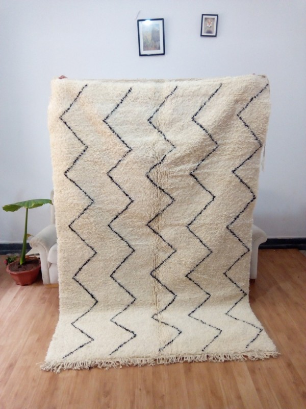 Beni Ourain Rug -Waves Design - 230x154 CM