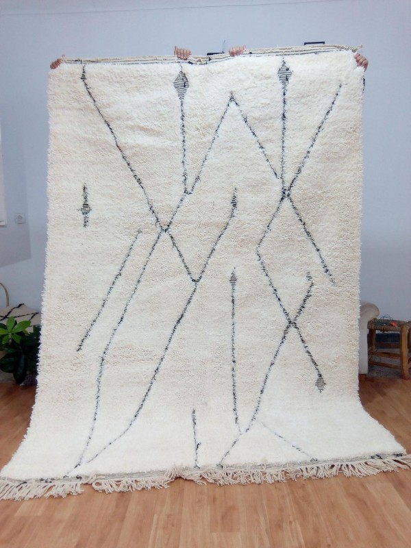 Moroccan Handmade Beni Ourain Style - Berber Wool Rug- Carpet Teppich Tapis  - 250 X 172cm