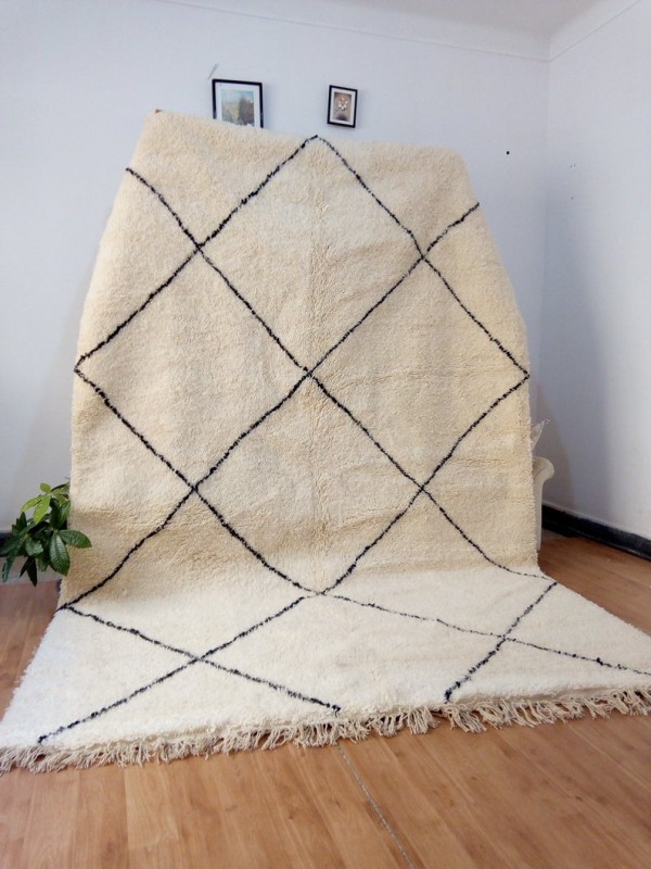 Moroccan carpet - Beni Ourain Tribal Rug  - Full Wool - 300 X 200cm
