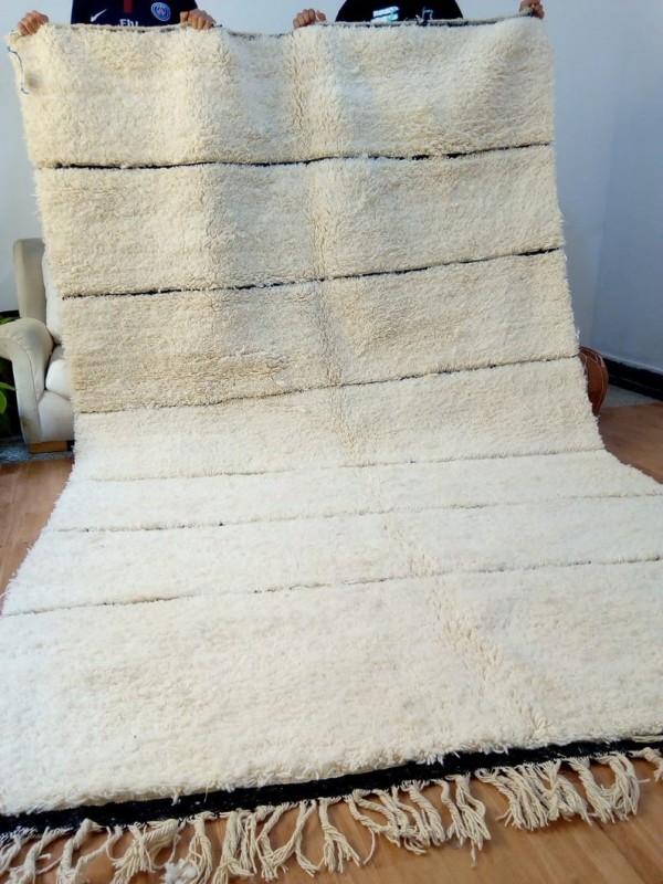 Beautiful Berber carpet - Beni Ourain Tribal Rug Style- Shag Pile -  Wool - 315 X 200cm