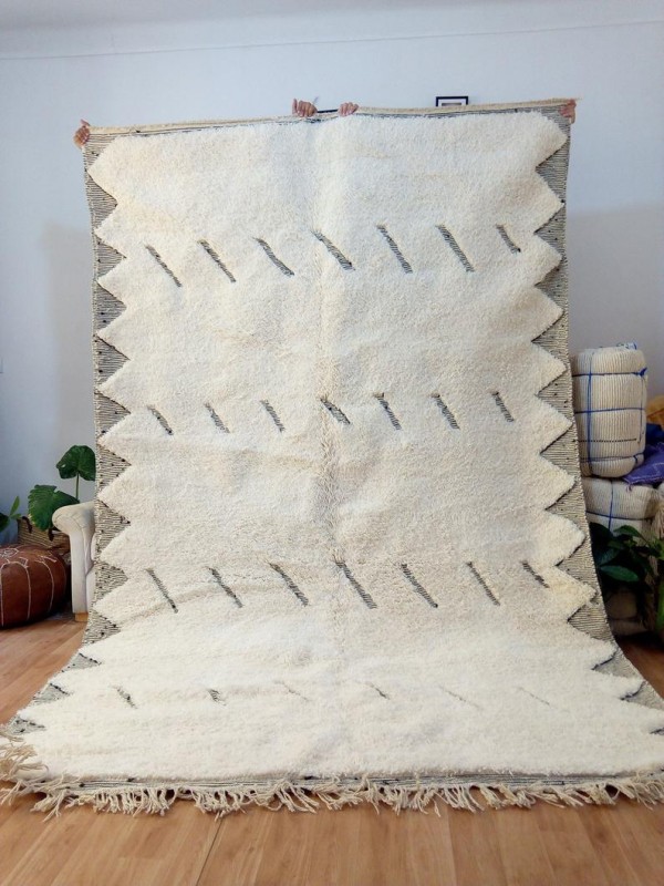 Moroccan Rug - Large Moroccan Berber carpet - Full Wool - Beni Ourain Style  - 300 X 200cm