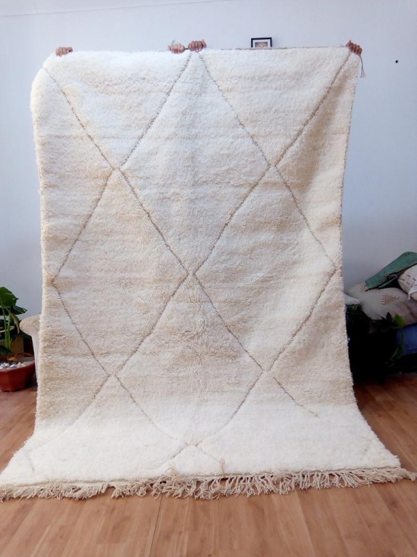 Moroccan Beni Ourain Style - Tribal Rug - Shag Pile - Full Wool - 260 X 169cm