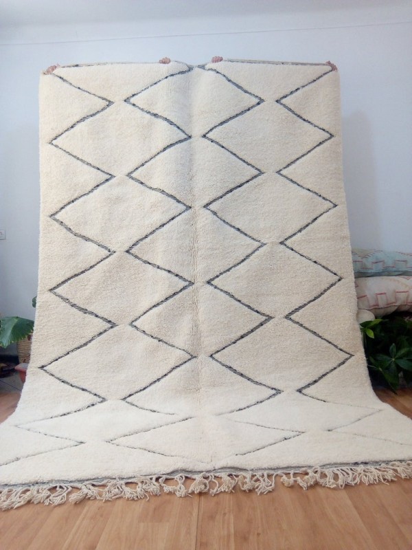 Moroccan carpet - Beni Ourain Style - Tribal Rug  - Full Wool - 320 X 210cm