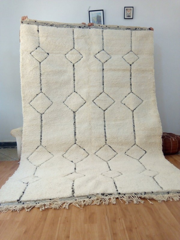 Moroccan Beni Ourain Style - Tribal Rug  - Full Wool - 300 X 208cm