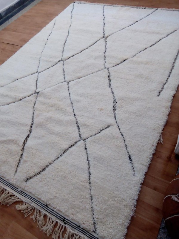 Beni Ourain Tribal Style - Shag Pile - Full Wool Rug - 310 X 204cm