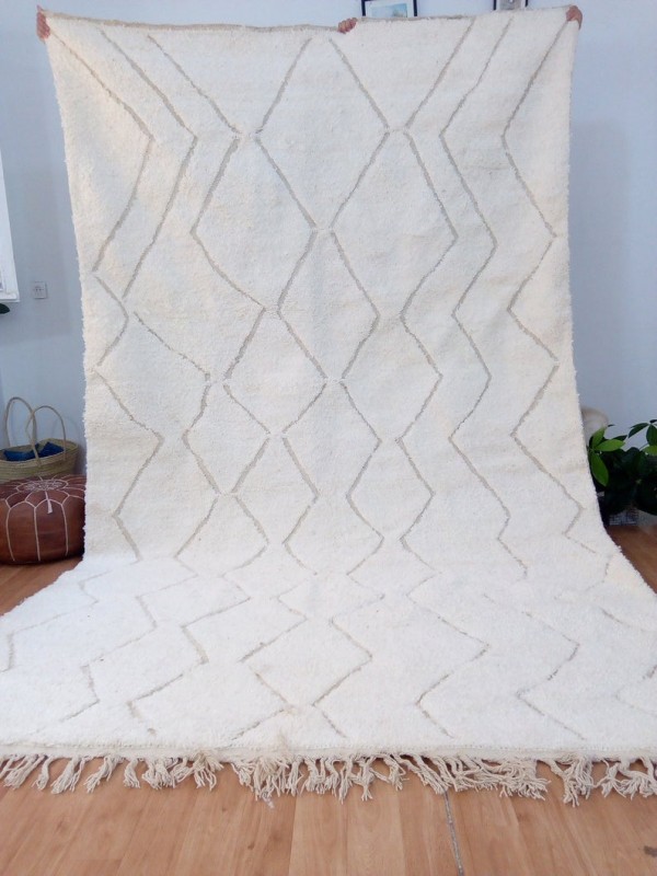 Moroccan Beni Ourain ٍStyle - Tribal Rug Berber - Hand Woven Wool - 338 X 197CM