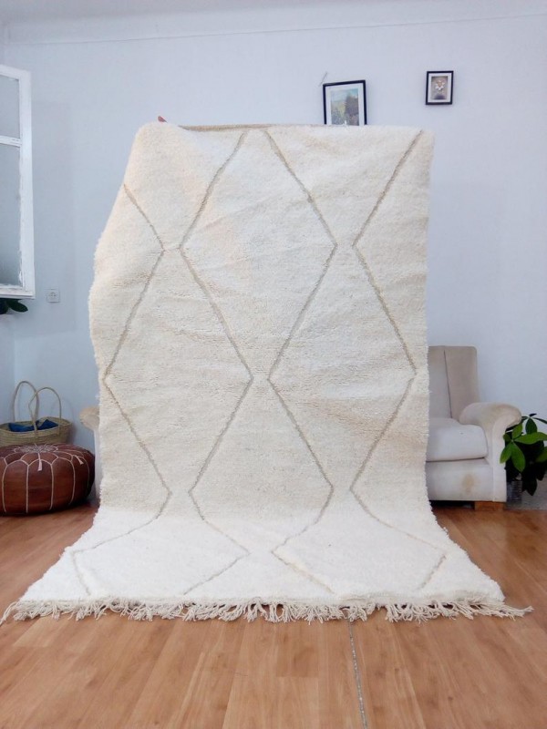 Berber Design - Style beni ourain - moroccan carpet  - Full Wool - 266 X 151cm