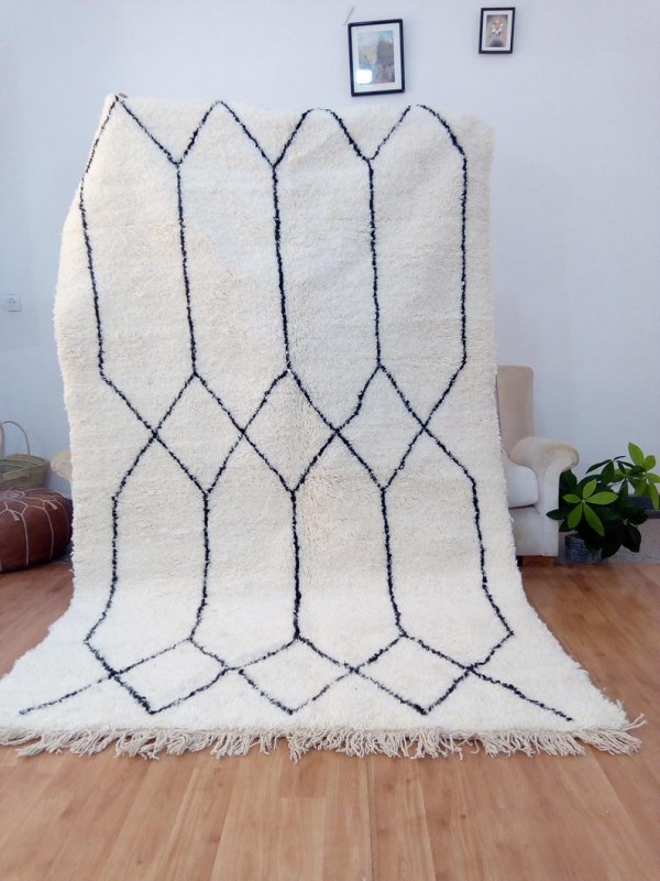 Moroccan Handmade Beni Ourain Style - Berber Wool Rug- Carpet Teppich Tapis  - 264 X 162cm