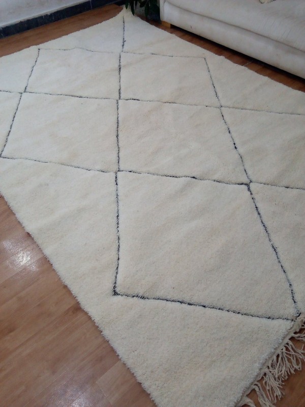 Moroccan Beni Ourain Style - Thick Design Rug - Nice Pile - Full Wool  - 308 X 210cm