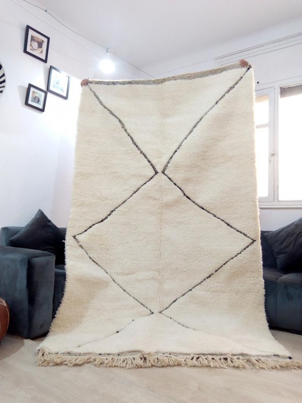 Berber Rug - Style Beni Ourain  - Art Design Pattern - Full Wool - 270 X 162cm