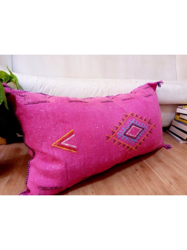 LUMBAR Sabra silk large Moroccan sabra CACTUS cushion - pink pillow  - unstuffed 