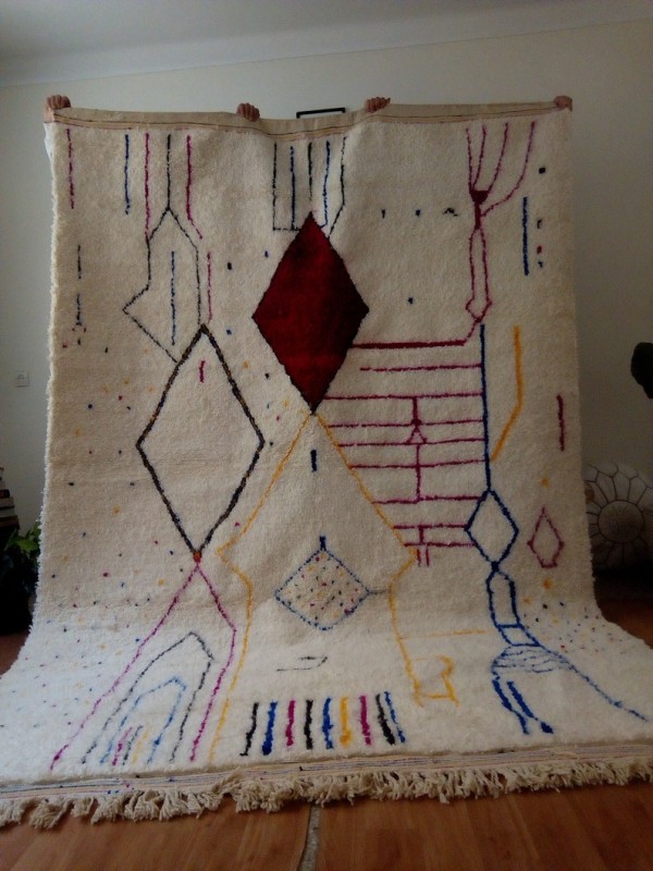 Azilal Style - Berber rug - colored rug - handmade Moroccan Berber Carpet - 300x207 CM